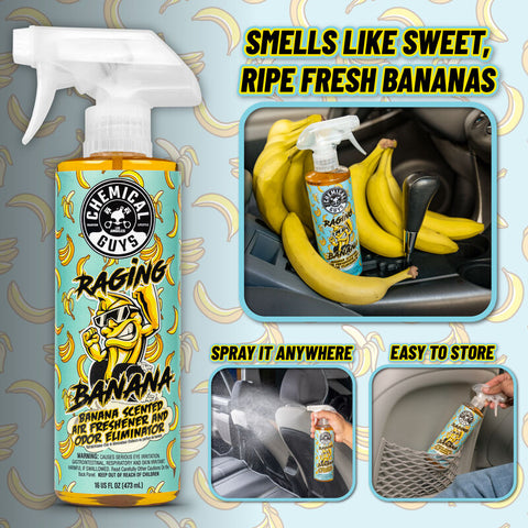 Chemical Guys Vanilla Bean Air Freshener & Odor Eliminator - 16oz – Hobby  Shop Garage