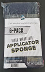 Black Microfiber Applicator Sponge 3" x 5" (6 pack)